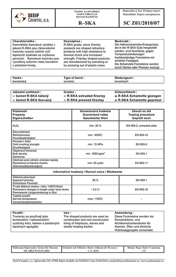 587m-cegla-szamotowa Cegła szamotowa 2 gat. R-SKA z szamotu porowatego